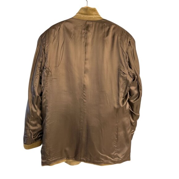 Vintage Ralph Lauren Chaps Mens Sport Coat 48 Tall Corduroy Golden Wheat Tan - Picture 13 of 16